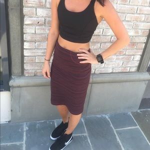 Tube  and from skirt